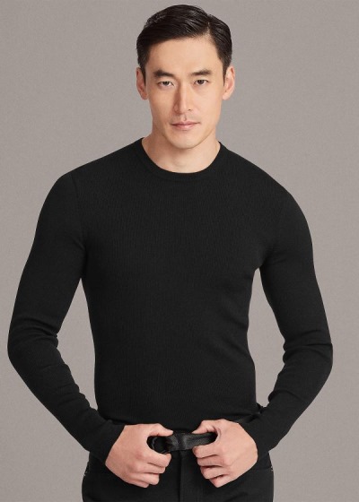 Sueter Ralph Lauren Hombre Negros - RLX Slim Ribbed Merino - KOLXB9476